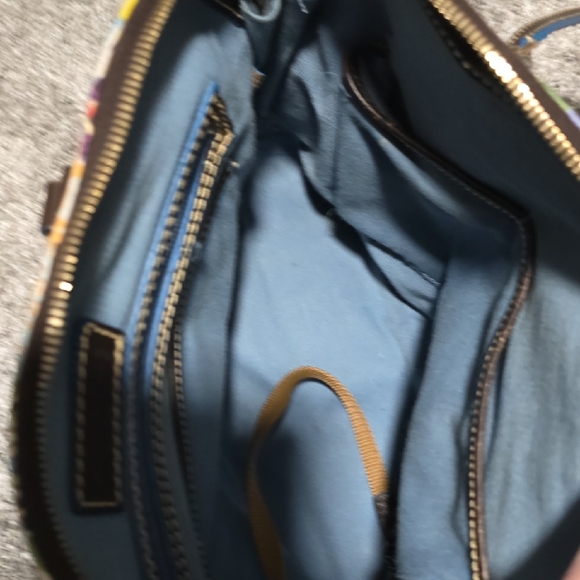 Dooney & Bourke Multicolor Satchel with Black Trim - Picture 8 of 17